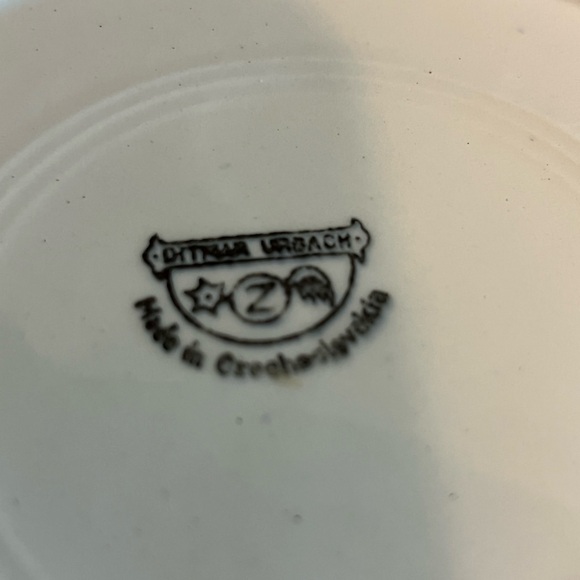 VINTAGE RARE DITMAR URBACH Z FLORAL/BIRD PORCELAIN BOWL PREOWNED - Picture 7 of 10